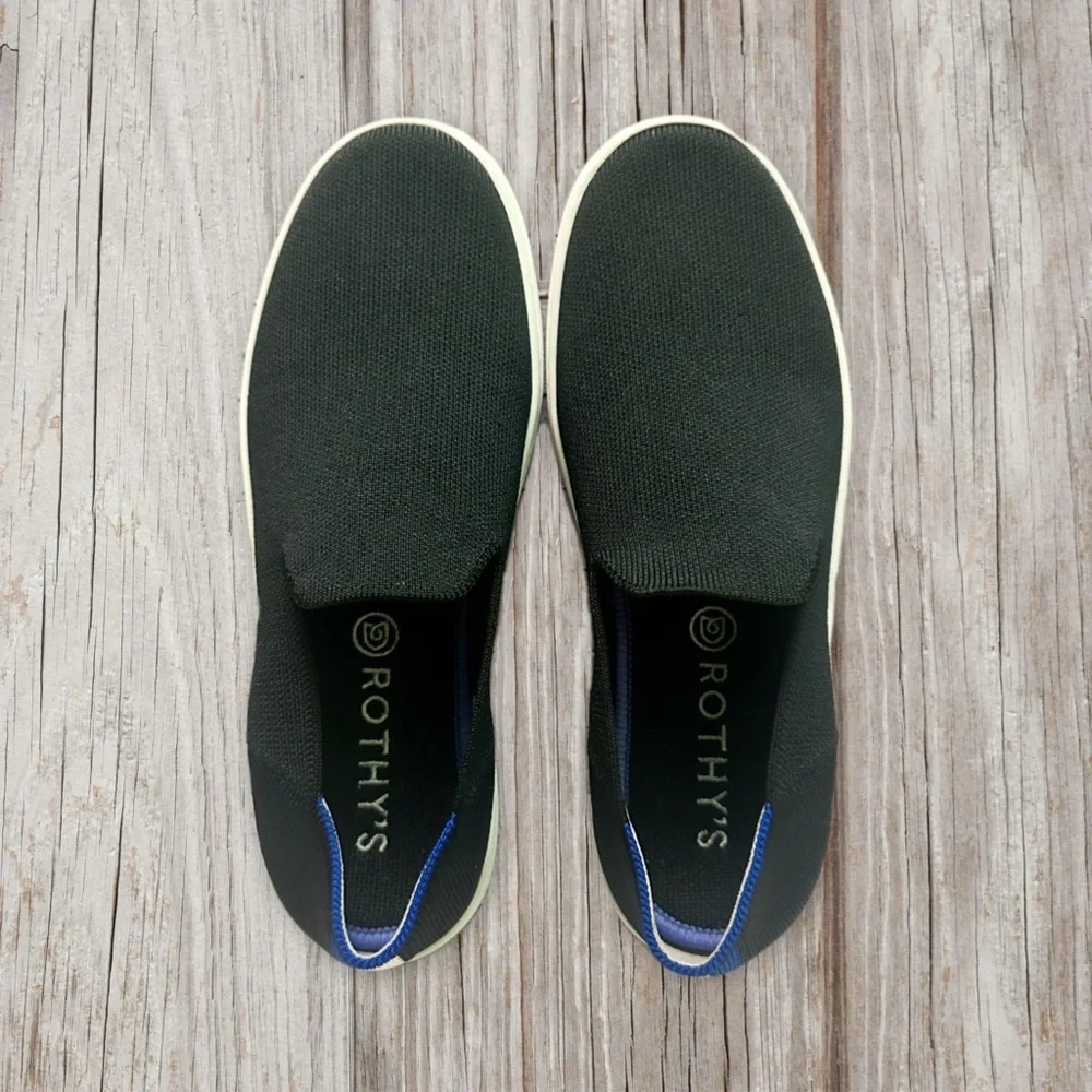 Rothys womens  Black Slip-On Shoes Loafers size 7'.5